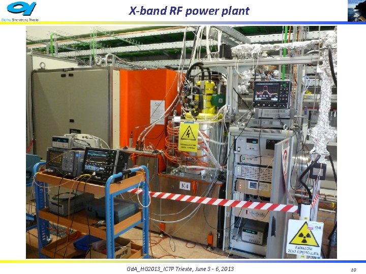 X-band RF power plant Gd. A_HG 2013_ICTP Trieste, June 3 - 6, 2013 10