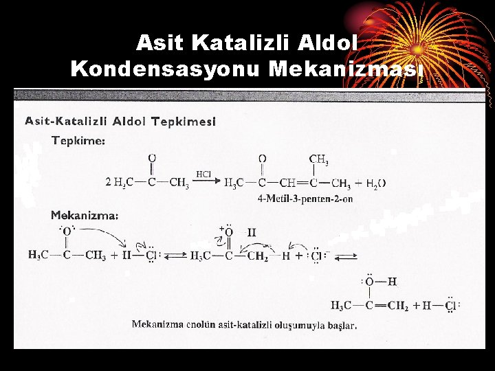 Asit Katalizli Aldol Kondensasyonu Mekanizması 