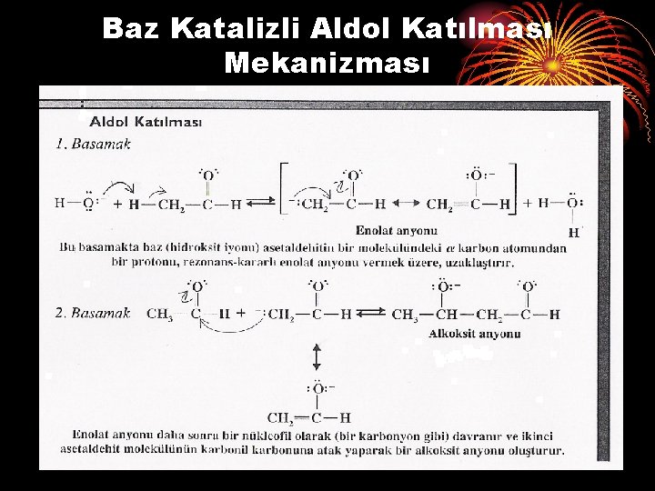Baz Katalizli Aldol Katılması Mekanizması 