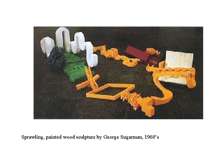 Sprawling, painted wood sculpture by George Sugarman, 1960’s 