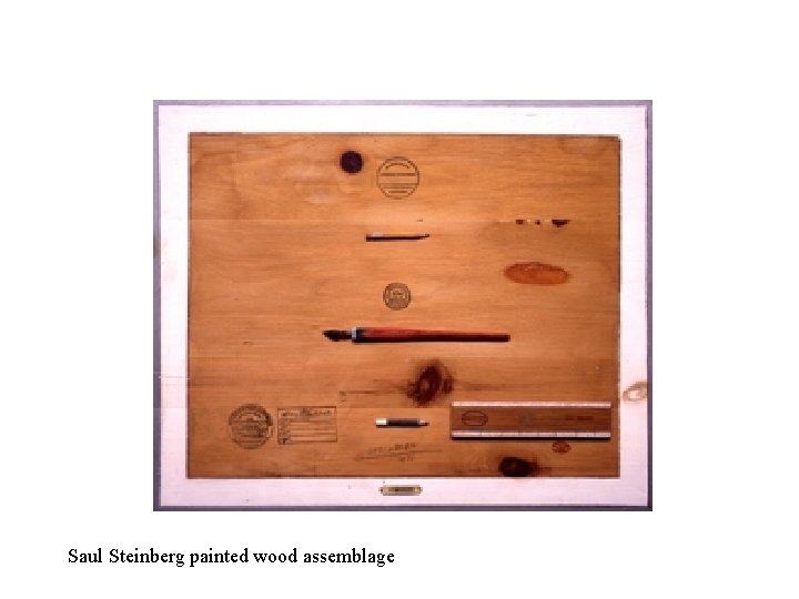 Saul Steinberg painted wood assemblage 