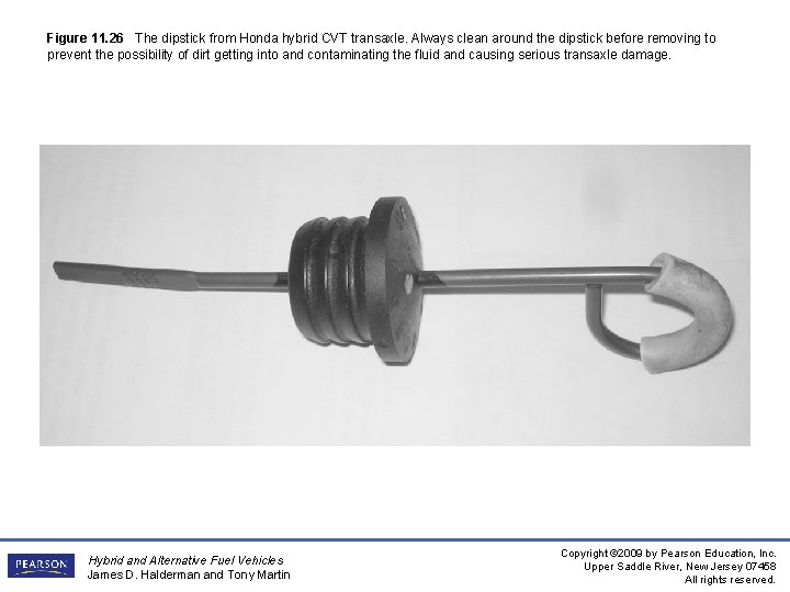 Figure 11. 26 The dipstick from Honda hybrid CVT transaxle. Always clean around the