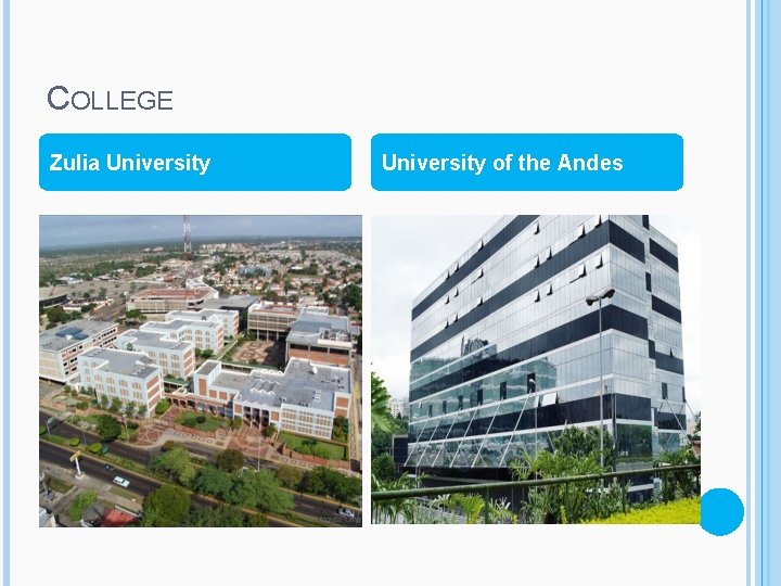 COLLEGE Zulia University of the Andes 