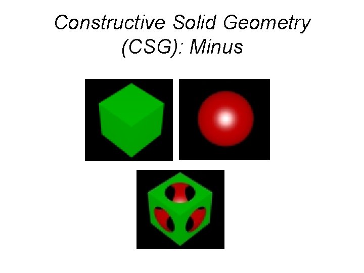 Constructive Solid Geometry (CSG): Minus 