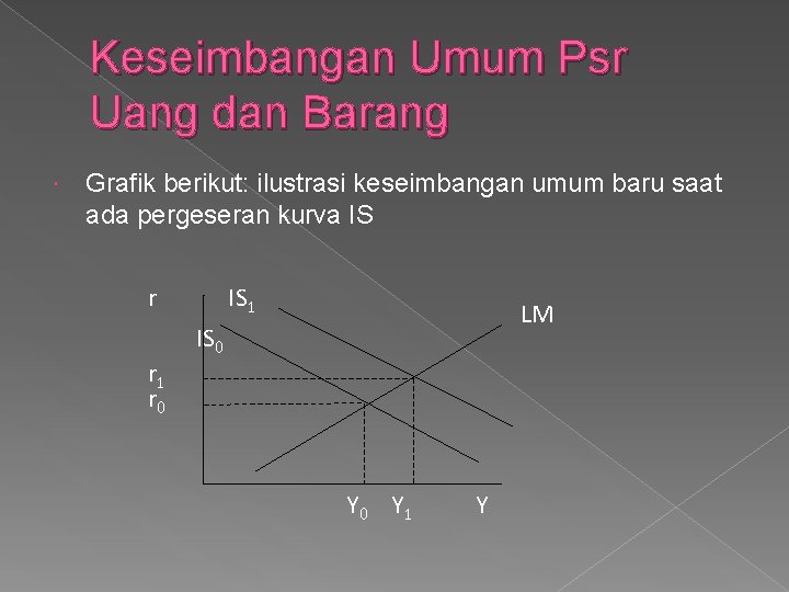 Keseimbangan Umum Psr Uang dan Barang Grafik berikut: ilustrasi keseimbangan umum baru saat ada