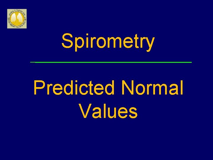 Spirometry Predicted Normal Values 