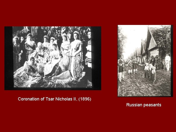 Coronation of Tsar Nicholas II, (1896) Russian peasants 