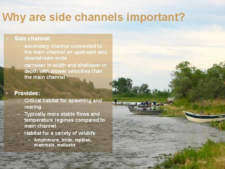Why are side channels important? • Side channel: – secondary channel connected to the