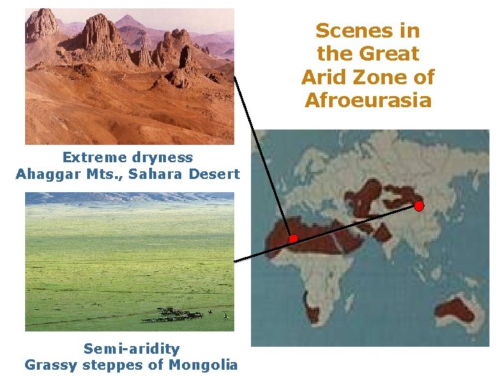 Scenes in the Great Arid Zone of Afroeurasia Extreme dryness Ahaggar Mts. , Sahara