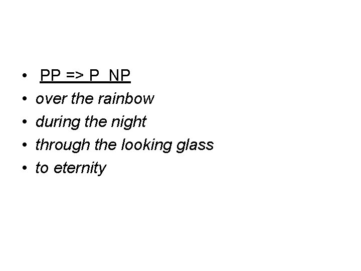  • • • PP => P NP over the rainbow during the night