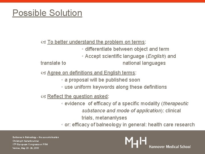 Possible Solution To better understand the problem on terms: ◦ differentiate between object and