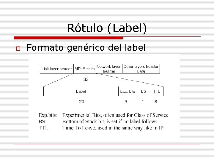 Rótulo (Label) o Formato genérico del label 