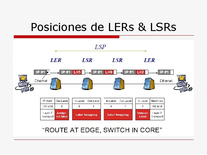 Posiciones de LERs & LSRs 