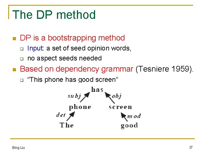 The DP method n DP is a bootstrapping method q q n Input: a