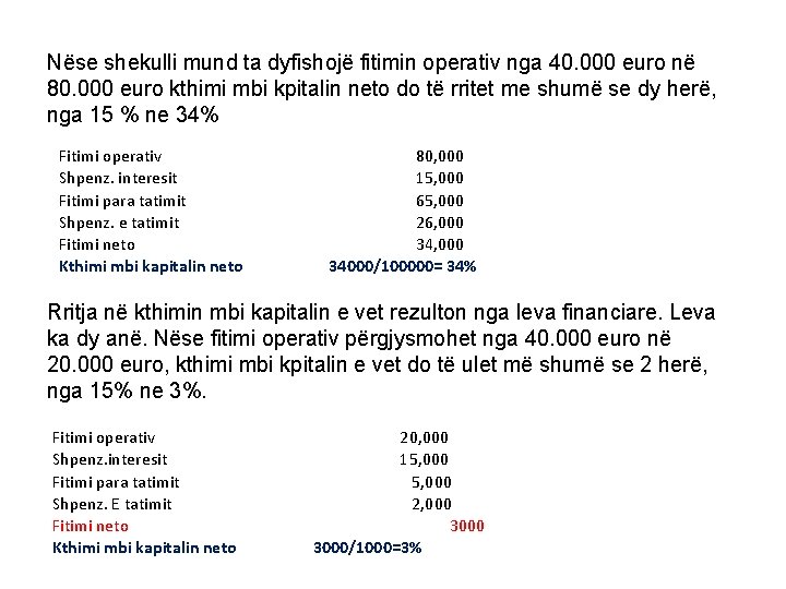 Nëse shekulli mund ta dyfishojë fitimin operativ nga 40. 000 euro në 80. 000