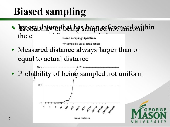 Biased sampling • • Ignore datumofthat hassampled been referenced within Probability being not uniform