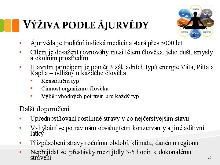 VÝŽIVA PODLE ÁJURVÉDY • • • Ájurvéda je tradiční indická medicína stará přes 5000