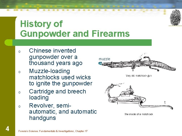 History of Gunpowder and Firearms o o 4 Chinese invented gunpowder over a thousand