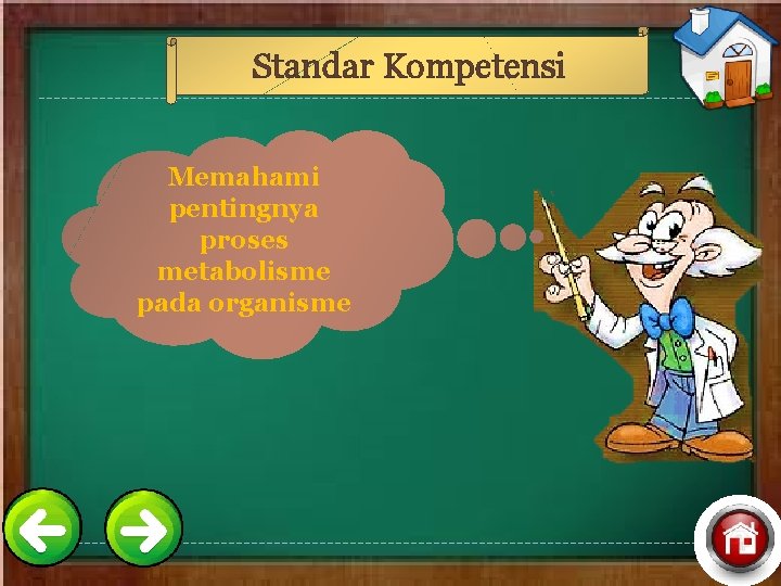 Standar Kompetensi Memahami pentingnya proses metabolisme pada organisme 