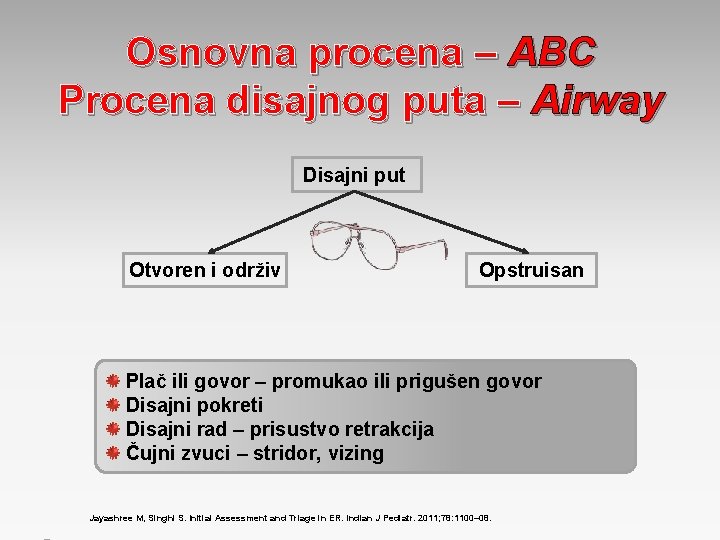 Osnovna procena – ABC Procena disajnog puta – Airway Disajni put Otvoren i održiv