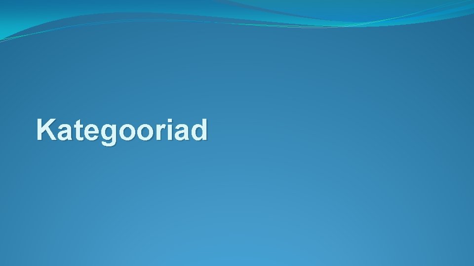 Kategooriad 