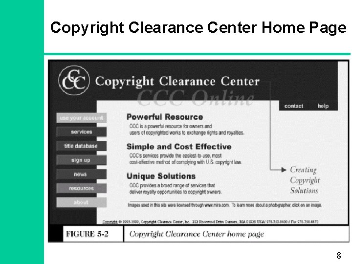 Copyright Clearance Center Home Page 8 