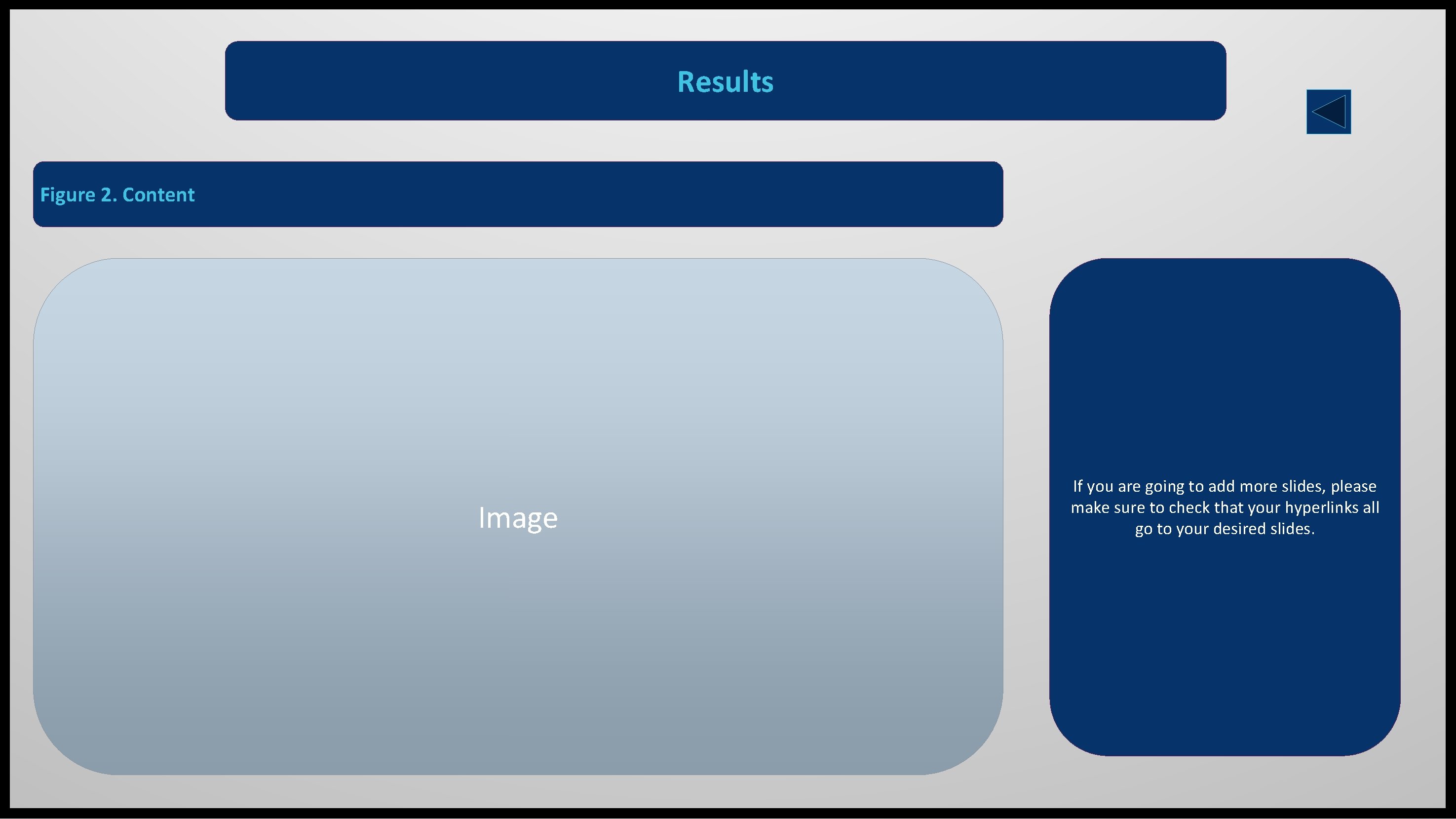 Results Figure 2. Content Image If you are going to add more slides, please