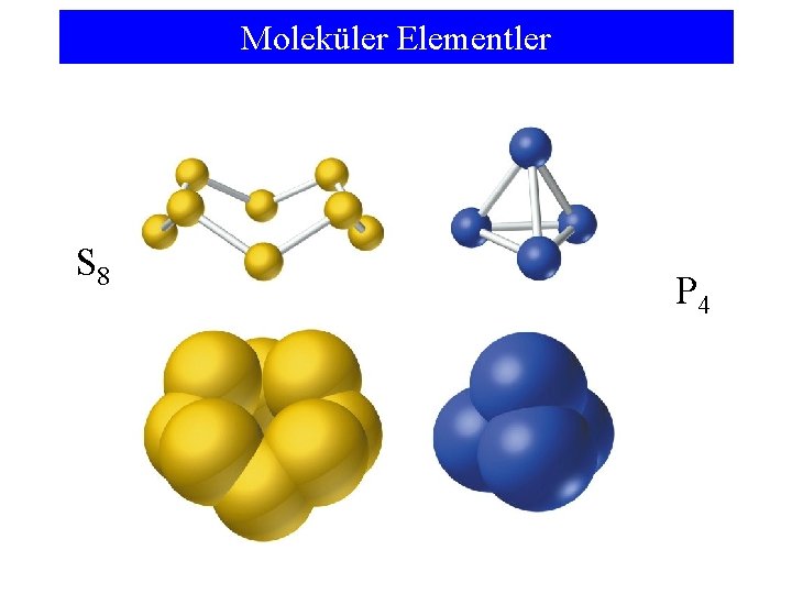 Moleküler Elementler S 8 P 4 