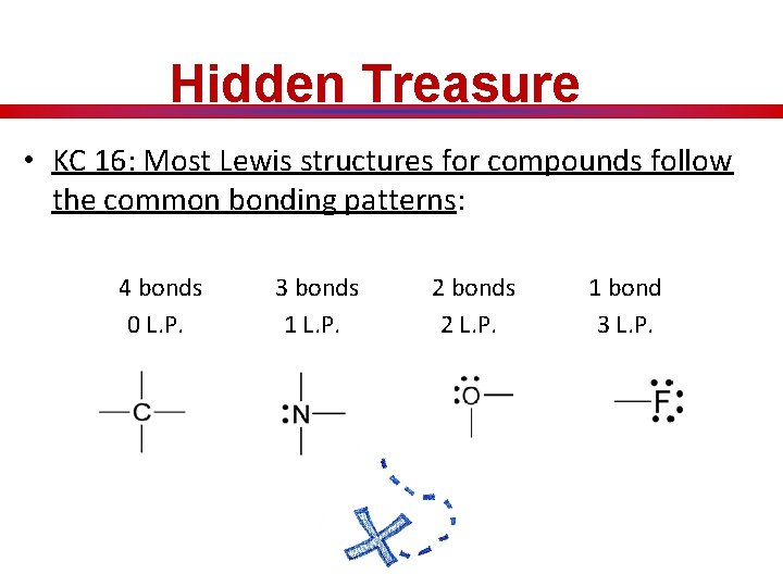 Hidden Treasure • KC 16: Most Lewis structures for compounds follow the common bonding