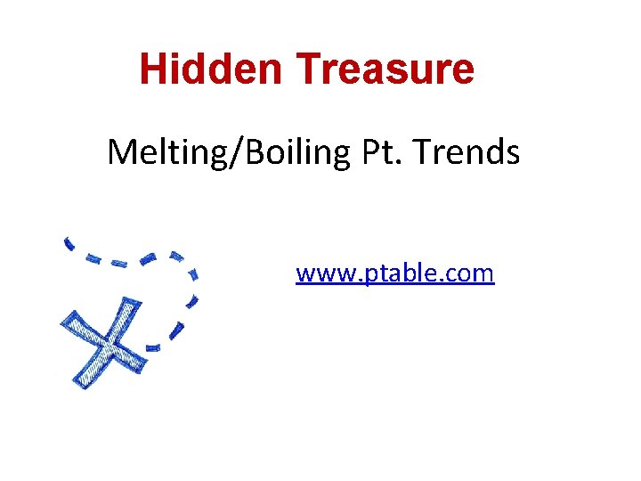 Hidden Treasure Melting/Boiling Pt. Trends www. ptable. com 