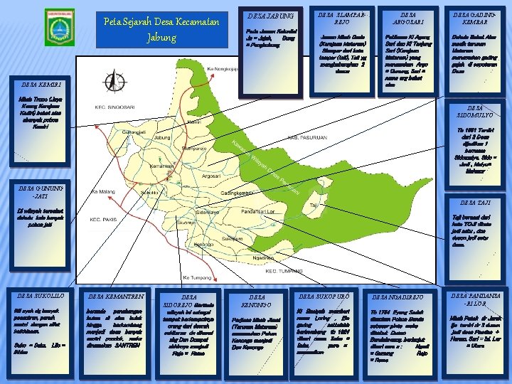 Peta Sejarah Desa Kecamatan Jabung DESA JABUNG Pada Jaman Kolonilal Ja = Jajah, Bung
