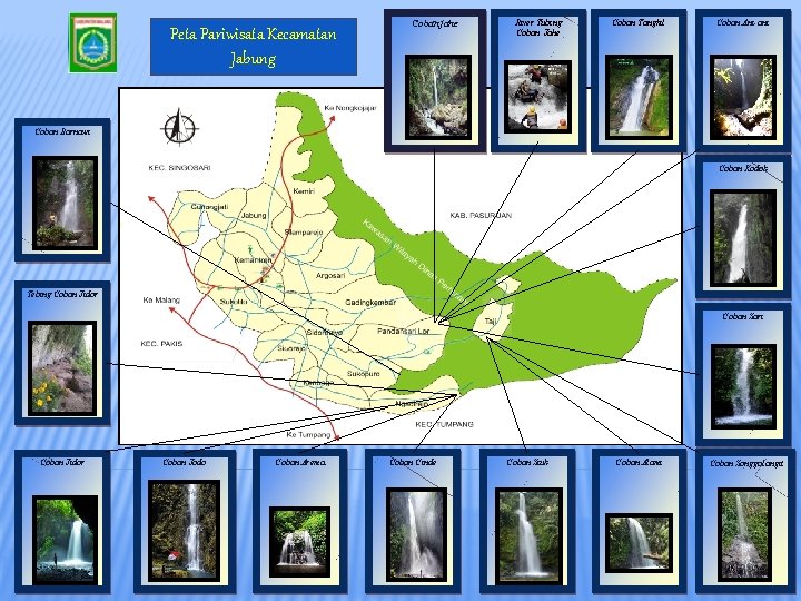 Peta Pariwisata Kecamatan Jabung Coban jahe River Tubing Coban Jahe Coban Tangkil Coban Ani-ani