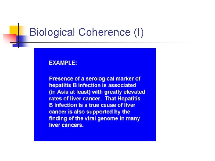 Biological Coherence (I) 