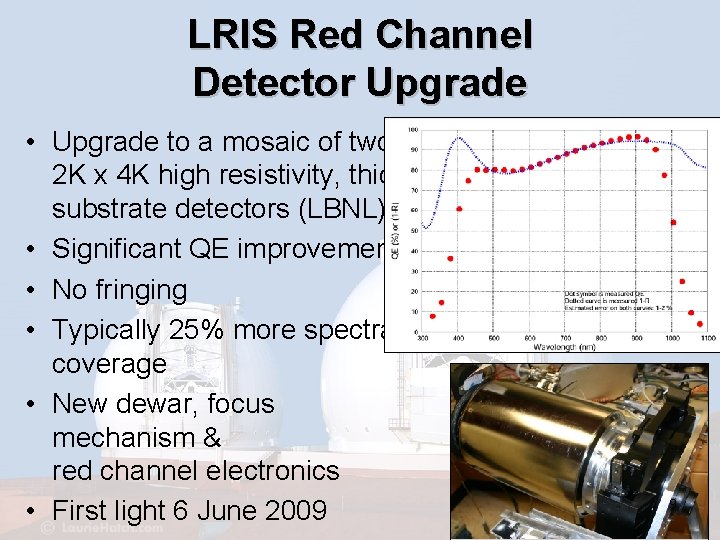 LRIS Red Channel Detector Upgrade • Upgrade to a mosaic of two 2 K