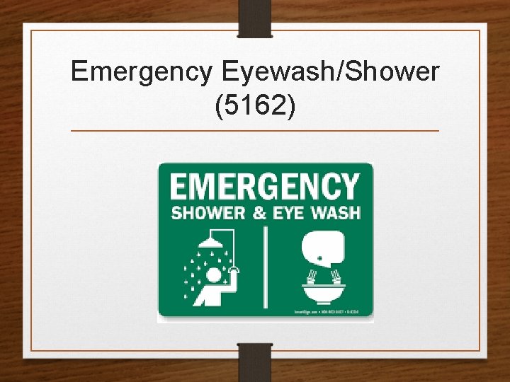 Emergency Eyewash/Shower (5162) 