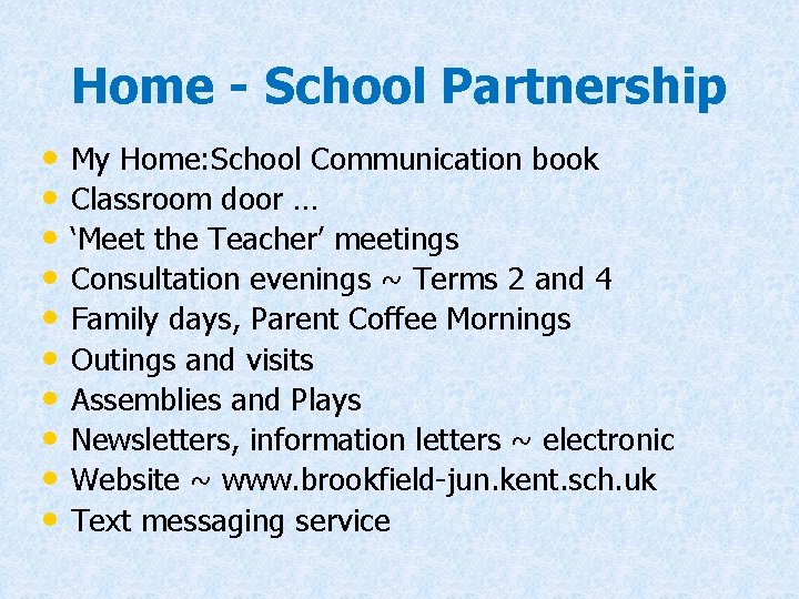 Home - School Partnership • • • My Home: School Communication book Classroom door