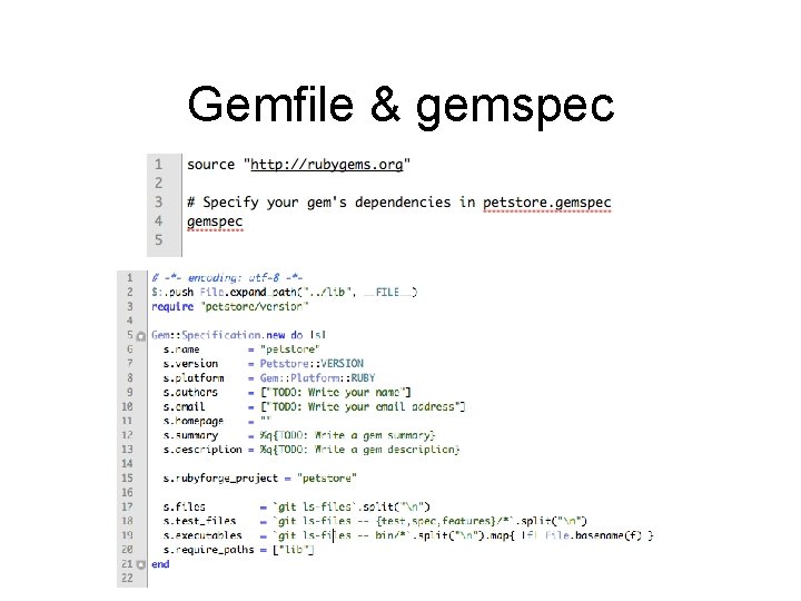 Gemfile & gemspec 