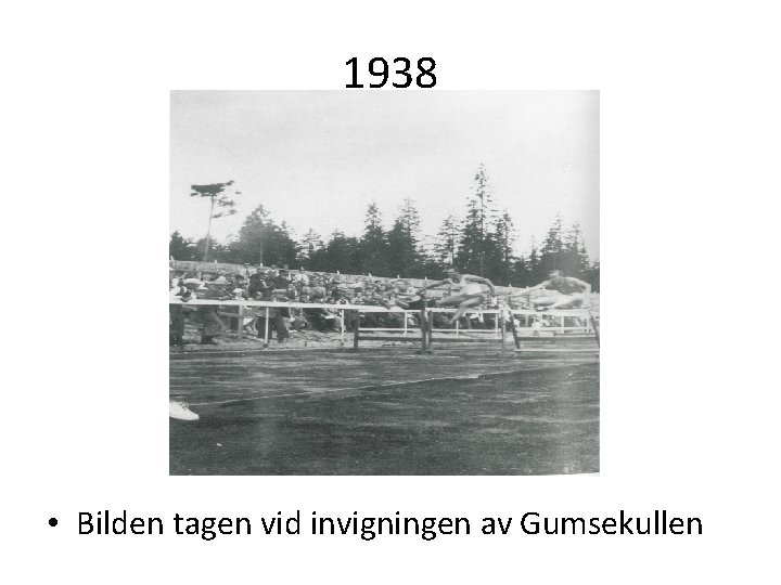 1938 • Bilden tagen vid invigningen av Gumsekullen 