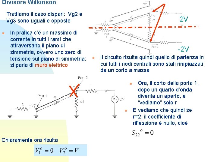 Divisore Wilkinson Trattiamo il caso dispari: Vg 2 e Vg 3 sono uguali e