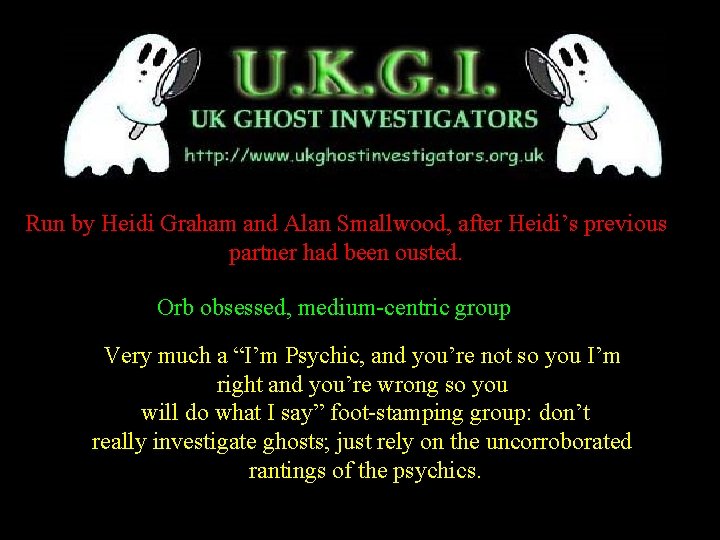 Run by Heidi Graham and Alan Smallwood, after Heidi’s previous partner had been ousted.