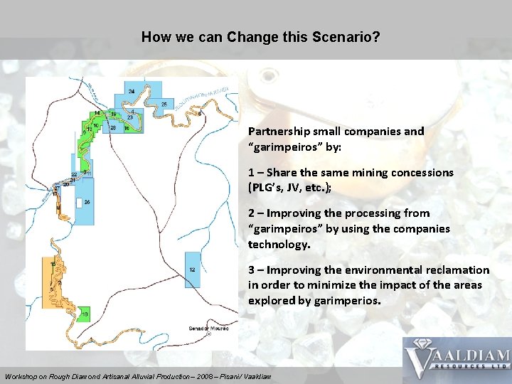 How we can Change this Scenario? Partnership small companies and “garimpeiros” by: 1 –