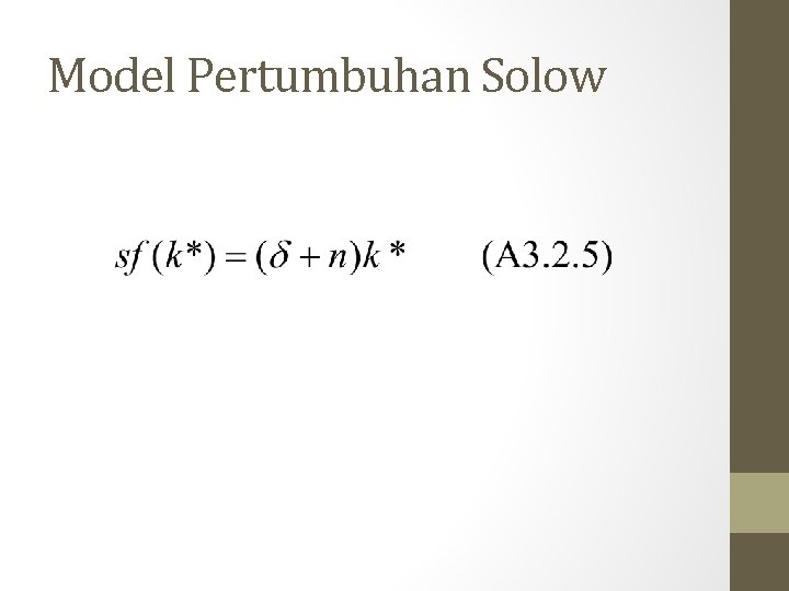 Model Pertumbuhan Solow 