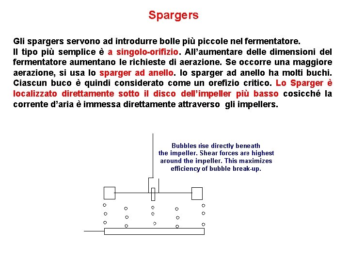 Spargers Gli spargers servono ad introdurre bolle più piccole nel fermentatore. Il tipo più