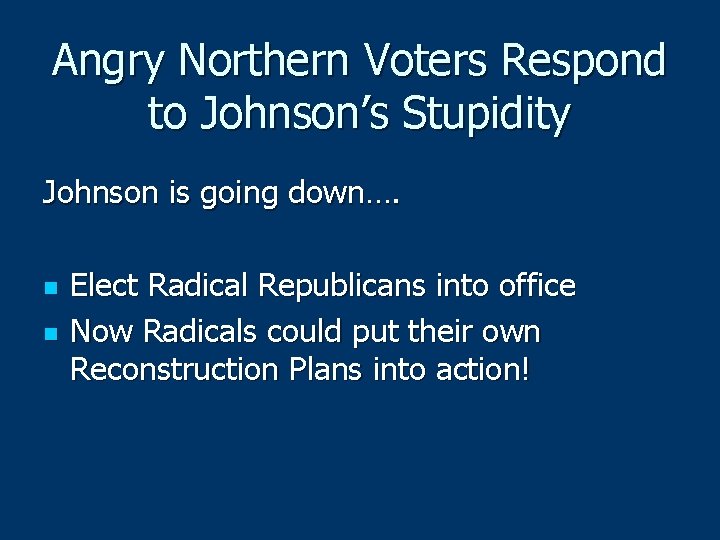 Angry Northern Voters Respond to Johnson’s Stupidity Johnson is going down…. n n Elect