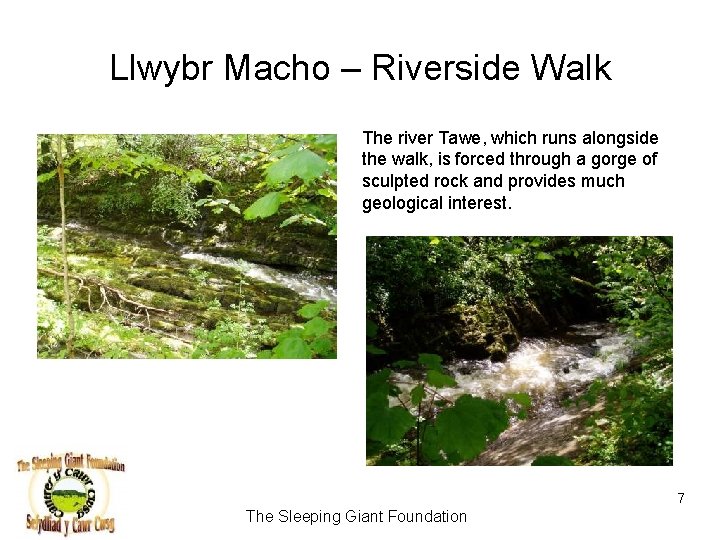 Llwybr Macho – Riverside Walk The river Tawe, which runs alongside the walk, is