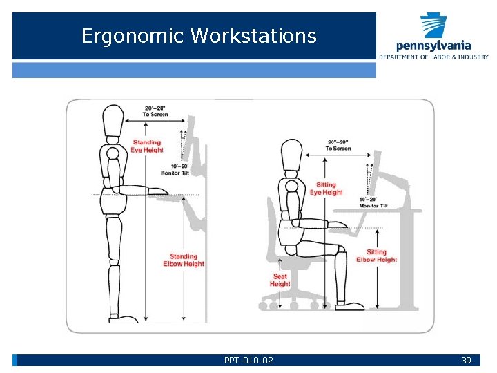 Ergonomic Workstations PPT-010 -02 39 