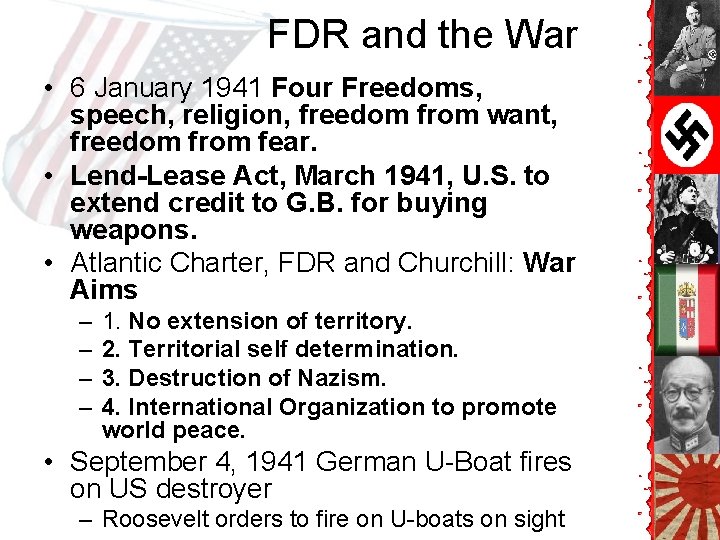 FDR and the War • 6 January 1941 Four Freedoms, speech, religion, freedom from FDR and the War • 6 January 1941 Four Freedoms, speech, religion, freedom from