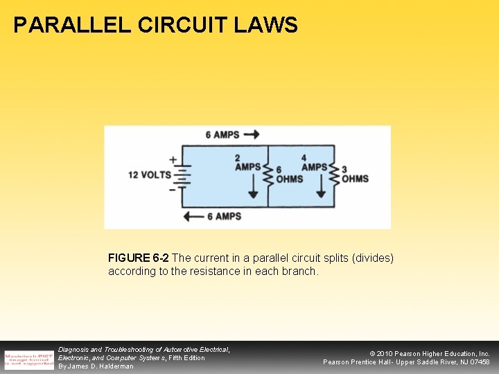 PARALLEL CIRCUIT LAWS FIGURE 6 -2 The current in a parallel circuit splits (divides)