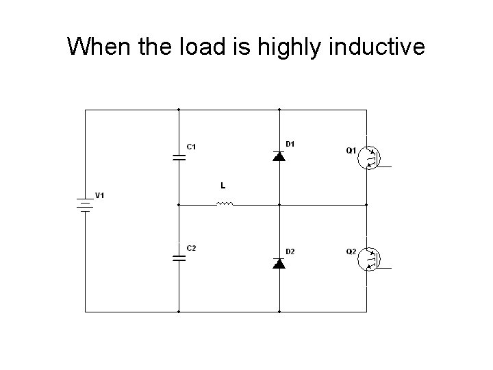 When the load is highly inductive 