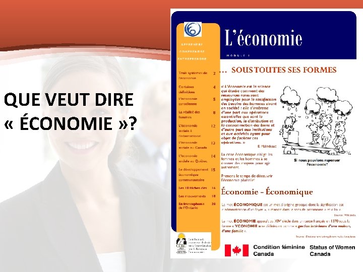 QUE VEUT DIRE « ÉCONOMIE » ? 